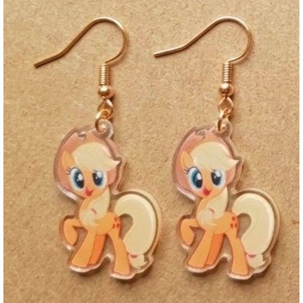 My‎ Little Pony Inspired Earrings! Applejack! Hypo-Allergenic Hook Earrings